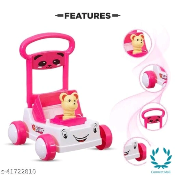 Divi Divine First Step Baby Sit-to-Stand Activity Walker, Baby Push Walker (Pink, 6-18 Months) - 6-18 Months, Pink, Plastic, Pull Along Toys, Pack Of :1
